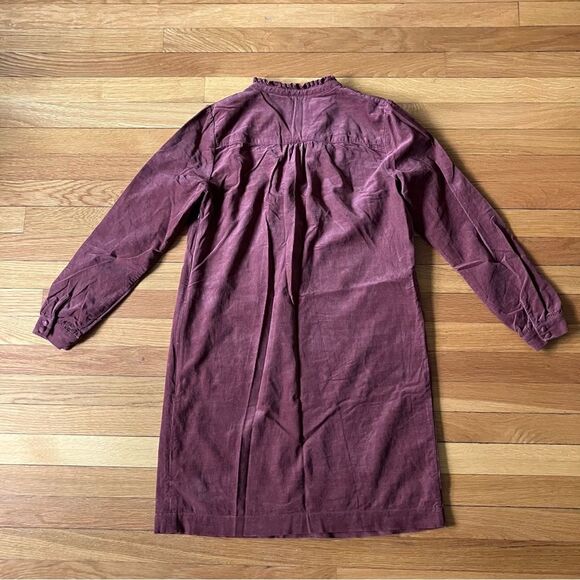 Boden Brown Fine Corduroy Preppy Fall Teacher Pintuck Ruffle Tunic Dress Size 6 - Picture 10 of 10